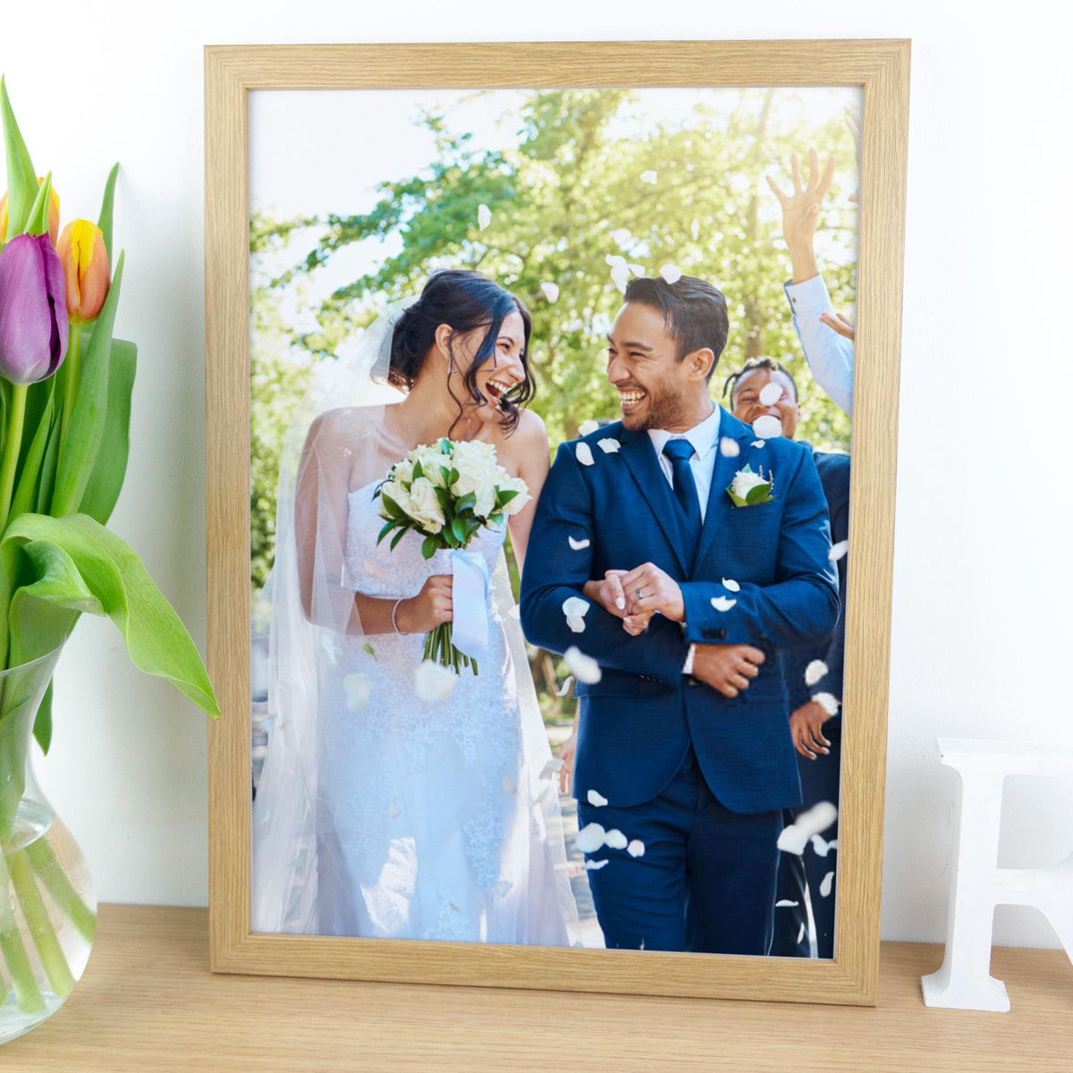 Cotton print of any Wedding photograph – Personalised 2nd Anniversary Gift