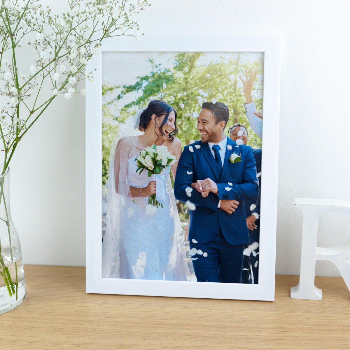 Cotton print of any Wedding photograph – Personalised 2nd Anniversary Gift