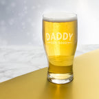 New Dad Personalised Pint Glass, Engraved Name & Year (20oz)