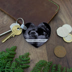 First Fathers day gift from bump baby scan heart keyring gift personalised with you ultrasound photo Daddy's father's day 2021 gift for him