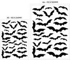 Iron on Bats Transfers stickers 25x Pack - Iron-on Halloween bat Heat Transfer vinyl fabric clothes fancy dress holiday decorations