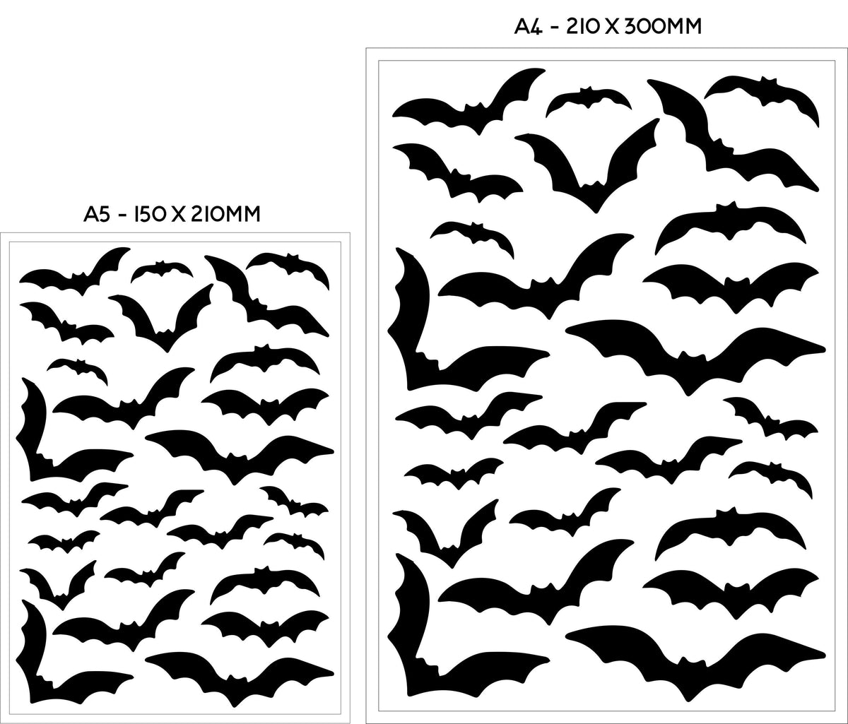 Iron on Bats Transfers stickers 25x Pack - Iron-on Halloween bat Heat Transfer vinyl fabric clothes fancy dress holiday decorations