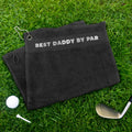 Golfing Towel for New Dad ('Daddy by Par' Text) (Cotton, Clip-On)