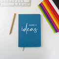 A5 ideas vegan leather notebook with personalised name