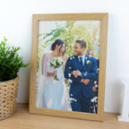 Wedding photograph printed on linen – Custom 12th or 4th Anniversary Gift