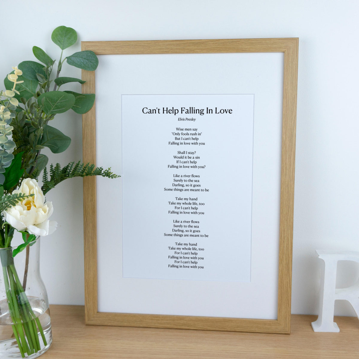 Custom First Dance Song Lyrics Print for 1st paper Anniversary Gift