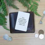 Metal special date wallet card calendar Valentines day gift for husband or wife. Personalised photo keepsake anniversary gift for him or her