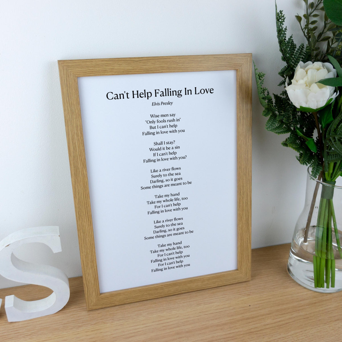 Custom First Dance Song Lyrics Print for 1st paper Anniversary Gift