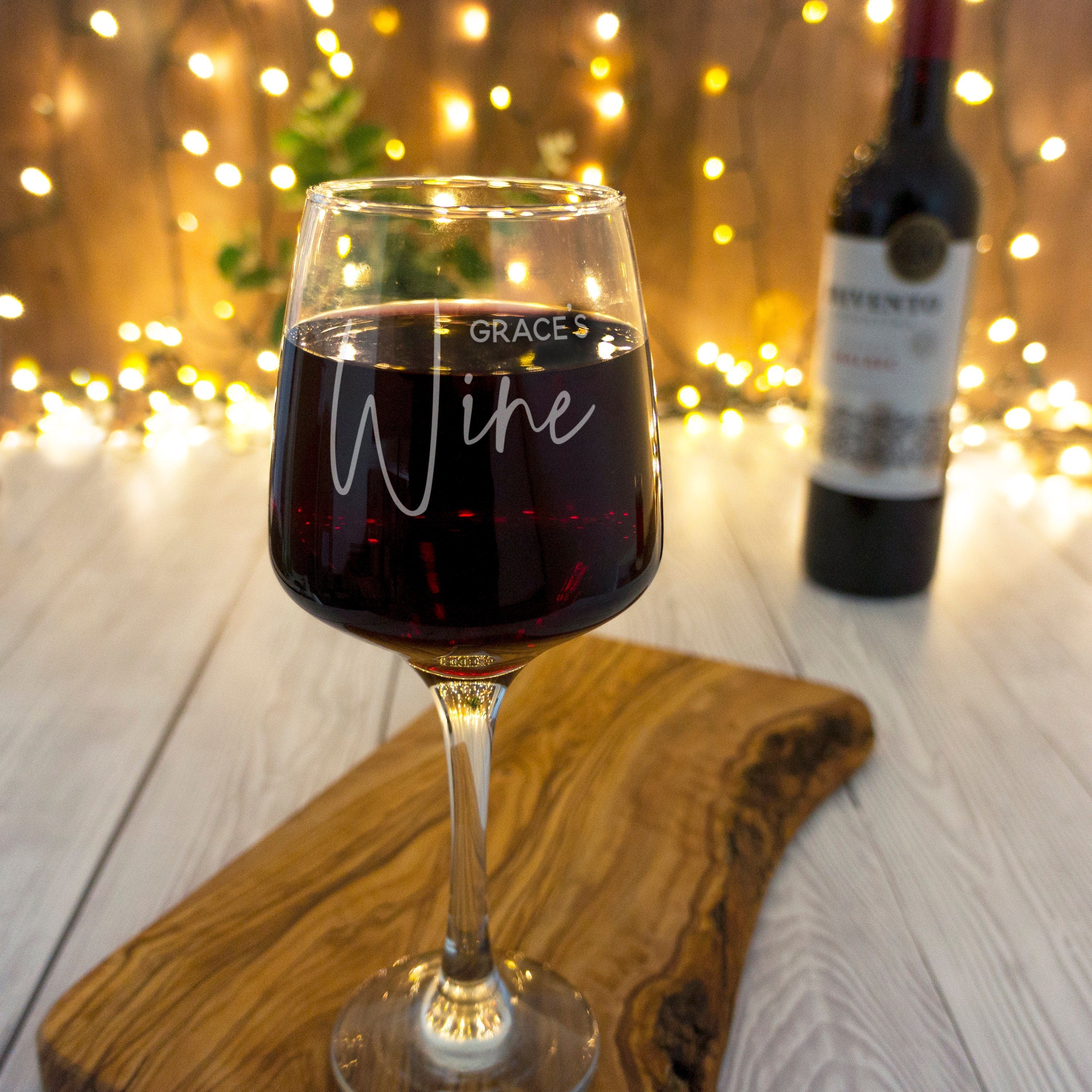 Red wine glass personalised with name. Birthday glasses gift for her. engraved gifts for women Christmas gifts for girlfriend, daughter