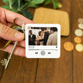 First dance song keyring with photograph. Personalised anniversary gift for husband, wife, Valentines Day
