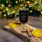 Christmas mulled wine glass personalised with name. Christmas gifts for her, him, friends, cider glasses, xmas present ideas