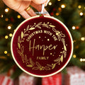 Velvet Christmas decoration for hanging on wall or door for new family