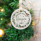 New family Christmas tree bauble ornament hanging decoration.