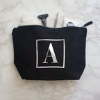 Initial Wash Bag: Personalised Cotton Toiletries Case