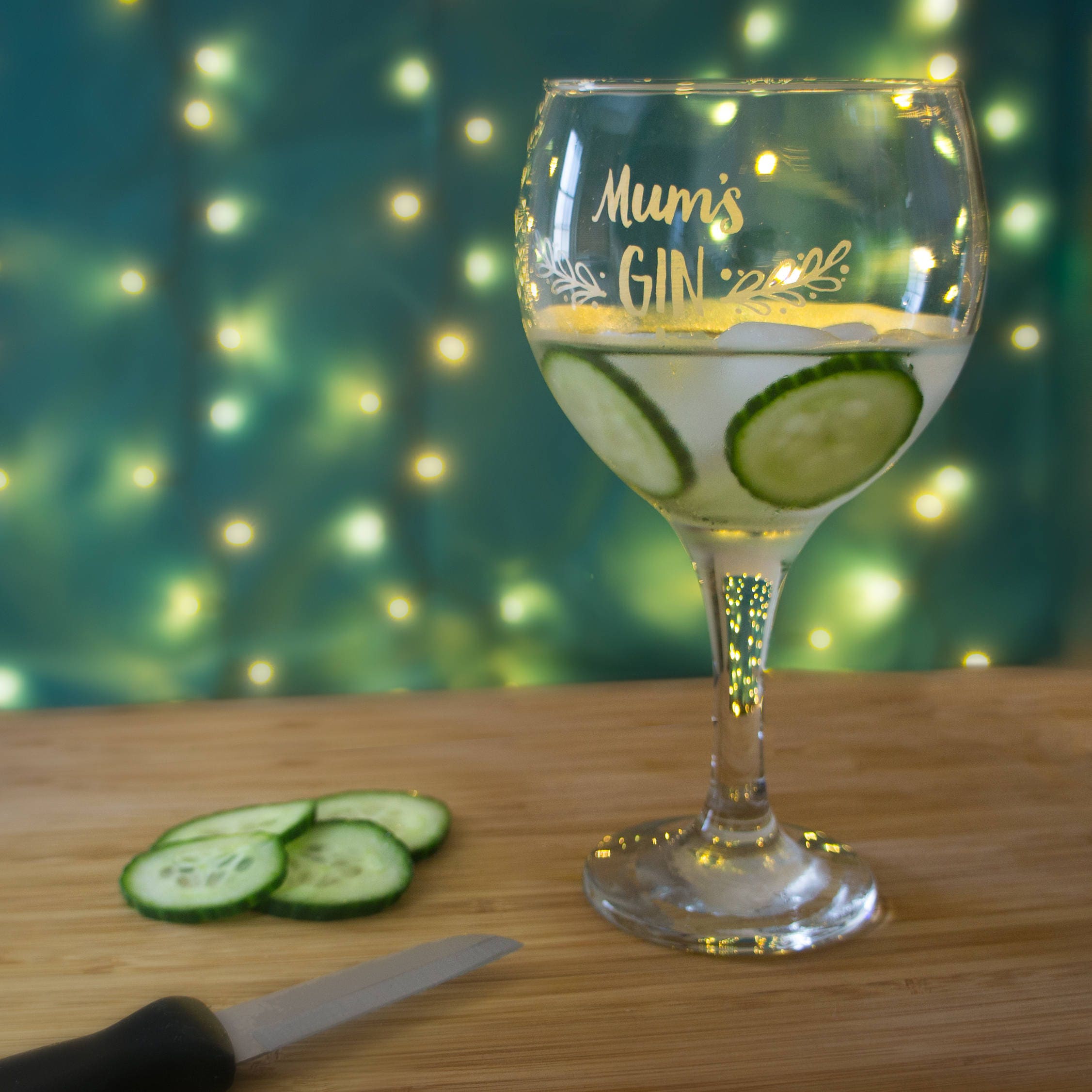 Personalised Gin Balloon Glass for Mum, gift for her, Copa Gin Glasses Hand Etched Gin & Tonic, Custom Personalized mom unique gifts for her