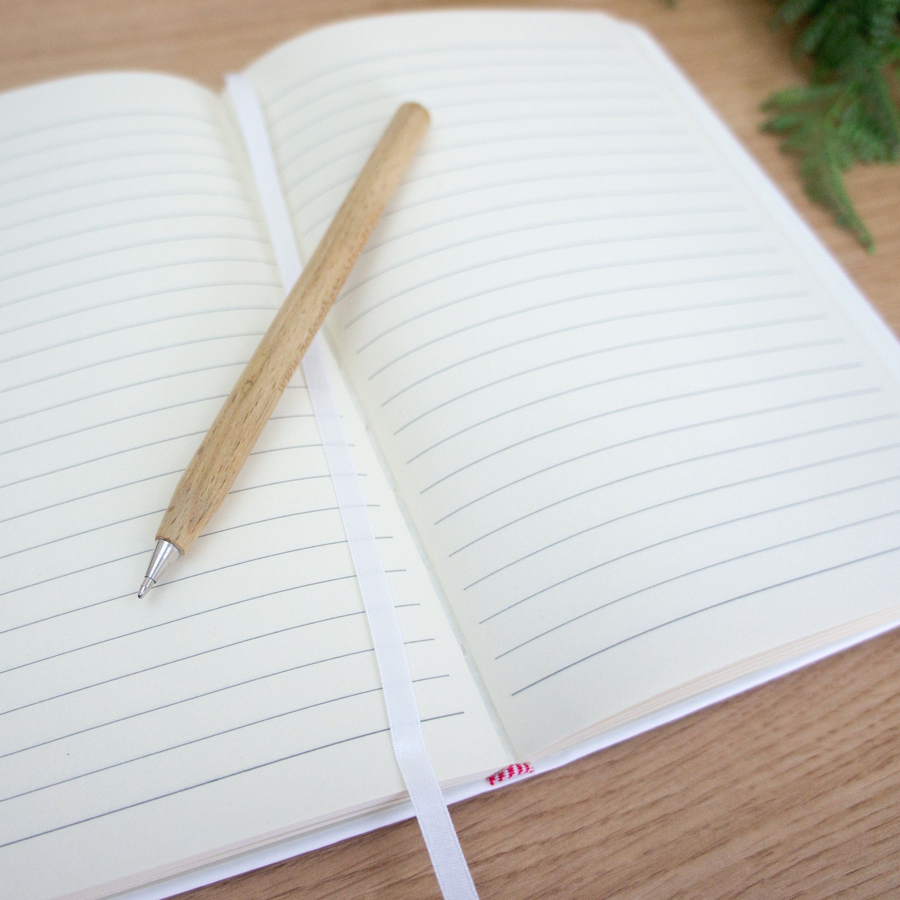 Your text here vegan leather lined Notebook personalised with any words.