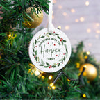 New family Christmas tree bauble ornament hanging decoration.