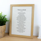 Wedding First Dance Song Lyrics Print Framed Linen Fabric for 4th Anniversary Gift, Custom Music Print