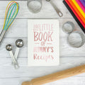 Personalised Recipe Book - blank A5 lined notebook