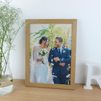 Wedding photograph printed on linen – Custom 12th or 4th Anniversary Gift