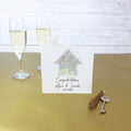 New Home Card personalised with map area location. Congratulations for son or daughter moving house
