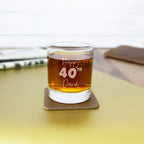 40th birthday gift for him. Personalised Whiskey glass, Engraved Whisky Tumbler, 18th, 21st, 30th, 50th, 60th celebration glasses
