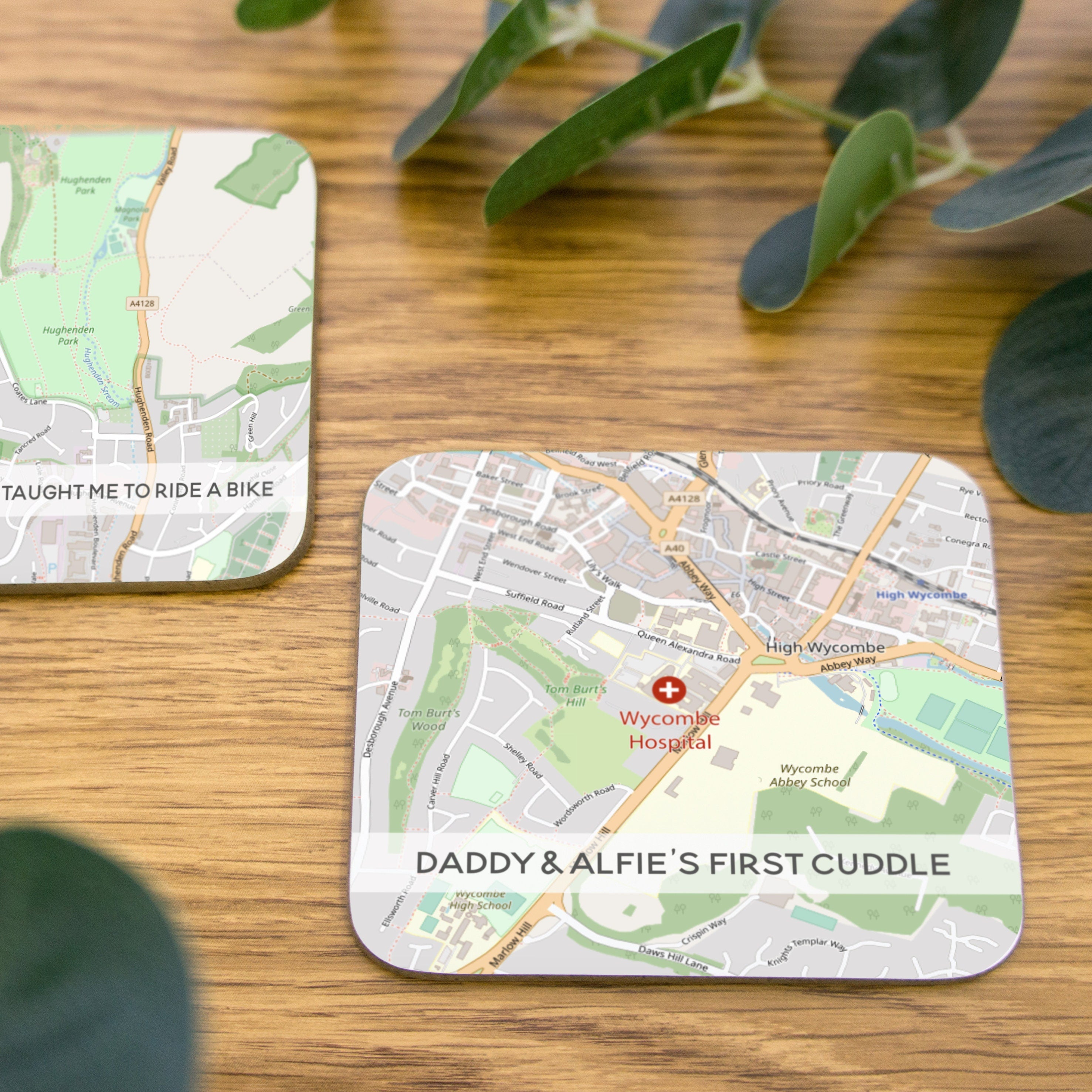 Anniversary Map coasters with caption. Partner gift for him or her. Husband & wife gift personalised boyfriend gift Valentines girlfriend