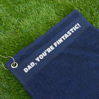 Fishing Towel: Fathers Day Gift with Fish Pun (Clip-On, Cotton)