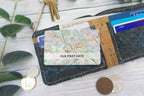 Anniversary gift for him, Our first date map metal wallet card keepsake Boyfriend gift Valentines gift for him or her personalised location