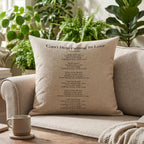 First Dance Song Lyrics on linen cushion for 4th or 12th Anniversary Gift