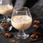 Engraved Cream Liqueur Glass - Personalised with Name, Christmas Gift Idea for Bailey's drink