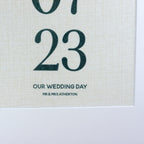 Personalised Special Date Print on Linen, Custom Wedding Anniversary Gift for her