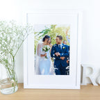 Cotton print of any Wedding photograph – Personalised 2nd Anniversary Gift