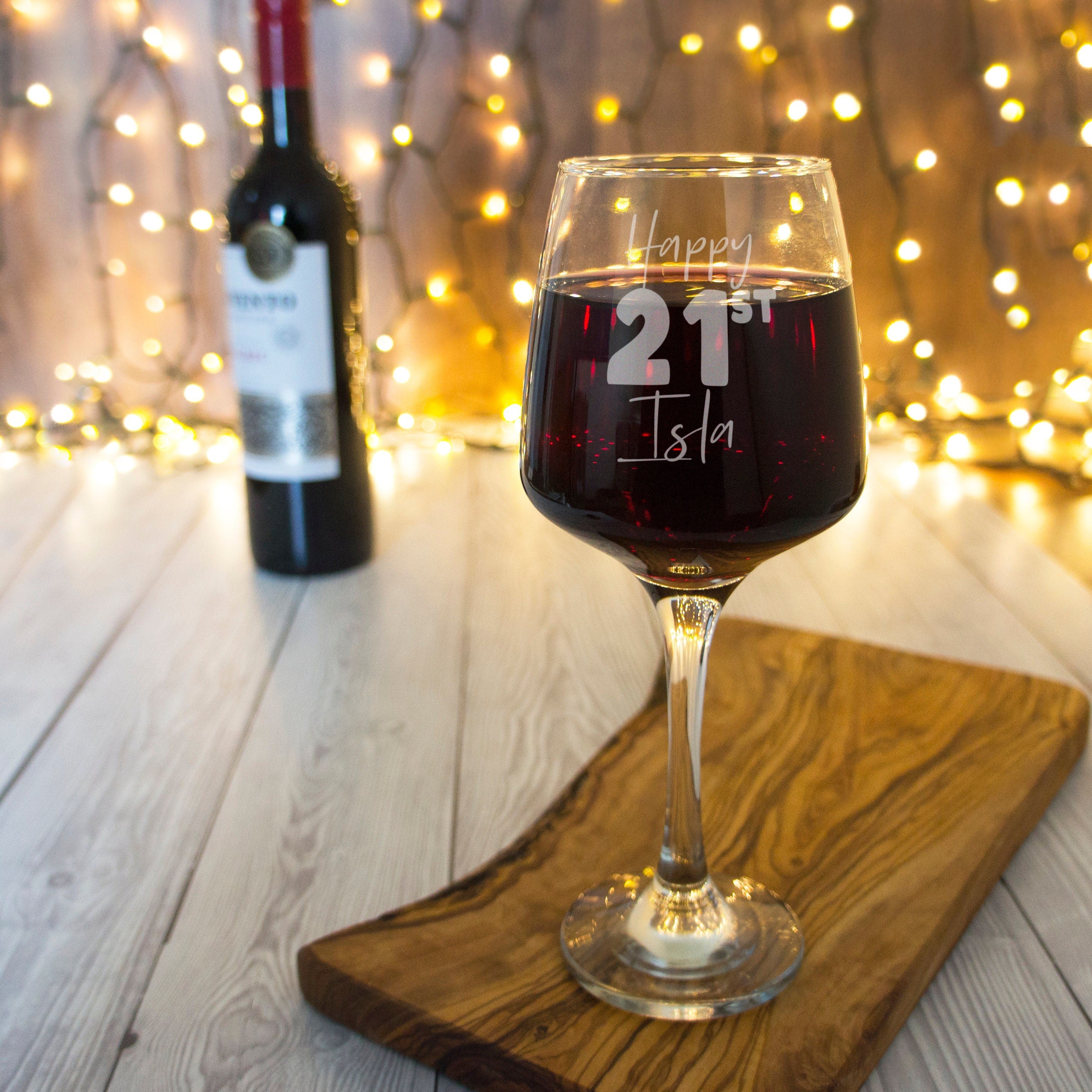 Personalised Birthday Wine Glass: Custom Name, 18th