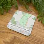 Anniversary Map coasters with caption. Partner gift for him or her. Husband & wife gift personalised boyfriend gift Valentines girlfriend