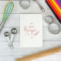 Mum's recipe book blank a5 vegan leather lined notebook
