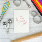 Mum's recipe book blank a5 vegan leather lined notebook