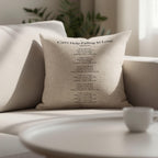 First Dance Song Lyrics on linen cushion for 4th or 12th Anniversary Gift