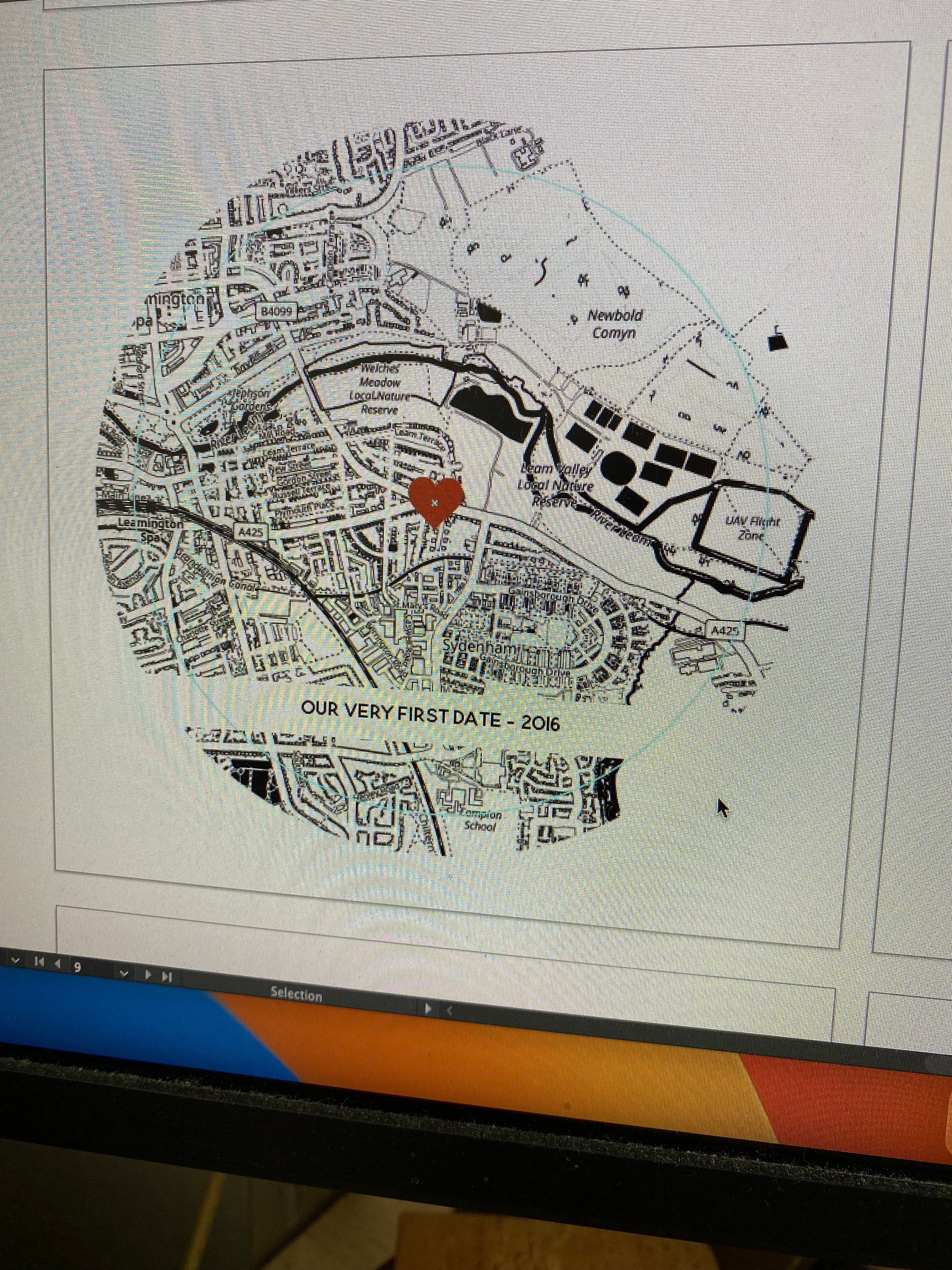 Cotton anniversary gift for him or her, husband wife. Personalised hanging map embroidery hoop. 2nd anniversary gifts for boyfriend location