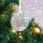 Personalised OS Map Bauble, Custom Location Hanging Christmas Tree Decoration
