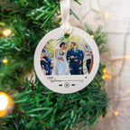 First dance wedding photo bauble Hanging Christmas Tree Decoration