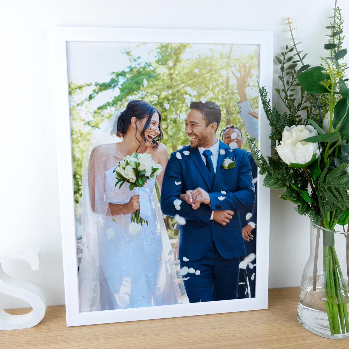 Cotton print of any Wedding photograph – Personalised 2nd Anniversary Gift