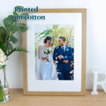 Cotton print of any Wedding photograph – Personalised 2nd Anniversary Gift