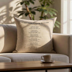 First Dance Song Lyrics on linen cushion for 4th or 12th Anniversary Gift