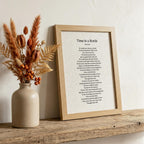 Wedding First Dance Song Lyrics Print Framed Linen Fabric for 4th Anniversary Gift, Custom Music Print