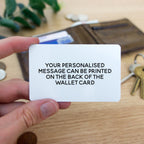 Map wallet card with caption. Boyfriend gift Valentines gift for him or her. Personalised gift wallet insert anniversary gifts for keepsake