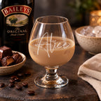 Personalised Cream Liqueur Glass engraved with name, Christmas Gift for Dad, Mum, Grandad
