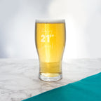 18th Birthday gifts for him. Beer glass personalised with name. 18th Pint glasses for 21st, 30th celebration engraved for boy her girl