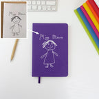 Thank you teacher notebook appreciation with kids drawing