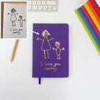 Notebook printed with child's drawing or artwork of mummy. Gift for Mother's Day